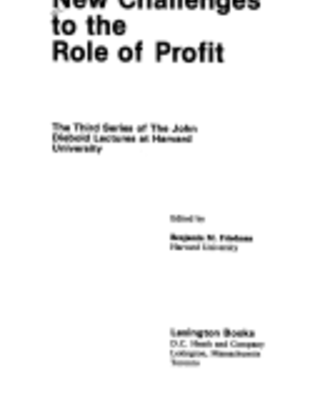 New Challenges to the Role of Profit